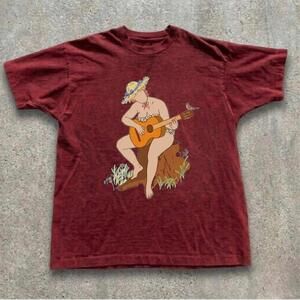 Red Guitar Girl Tee